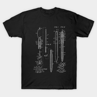 Ball-point pen Mechanism Vintage Patent Hand Drawing T-Shirt